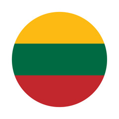 Round Lithuania flag icon
