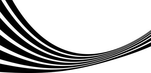 Abstract line wave stripes in black color