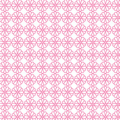 seamless pattern with pink flowers