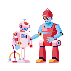 Robotics illustration in flat style 

