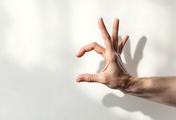 Hand Gesture: Minimalist Shadow Play in Soft Light