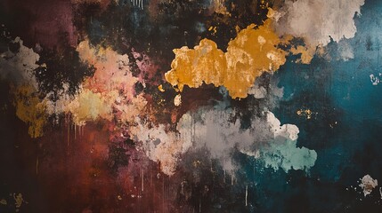 Abstract Grunge Texture: Dark, Vintage Wall Background