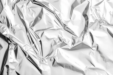 Black and white background crumpled aluminum foil texture