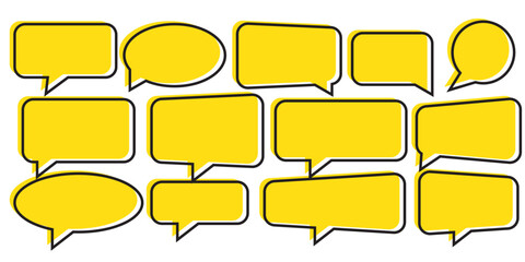 Obraz premium Speech Bubble set. Talk bubble. Cloud speech bubbles collection. Vector