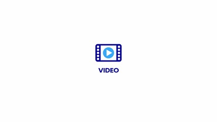 Video play button icon, film strip with video play button icon. simple logotype icon illustration background.