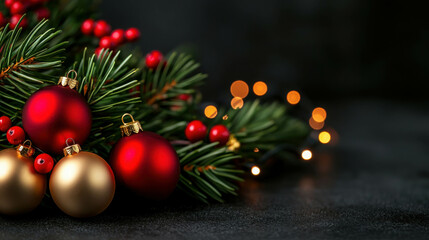 Close-Up of Colorful Christmas Lights Wrapped Around Greenery and Ornaments