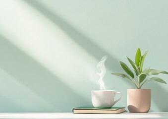 Minimalist Workspace Serenity National Sage Day, Earth Day, World Meditation Day