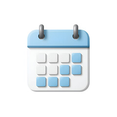 A contemporary calendar icon with clean, square edges and a minimalist grid design