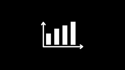 Business growth concept, financial graph chart. business success icon illustration background.