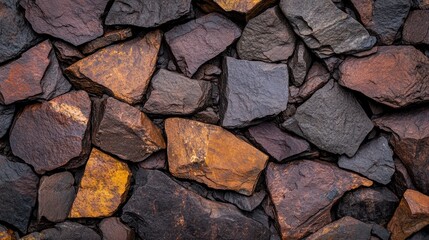 A pile of rough gray rocks, study in texture and geological formation