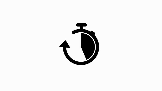 Stopwatch icon. time stop concept clock.