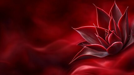 Cactus plant Agave attenuata soft details texture Natural abstract delicate and fluid shapes lines One focused leaf edges and blurred background bold red Colored Dark moody feel Love concept