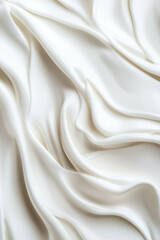 Obraz premium Smooth White Fabric Texture with Soft Draping for Elegant Background Use