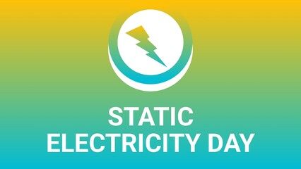 Static Electricity Day web banner design illustration 