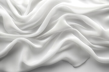Obraz premium Flowing white fabric texture background.