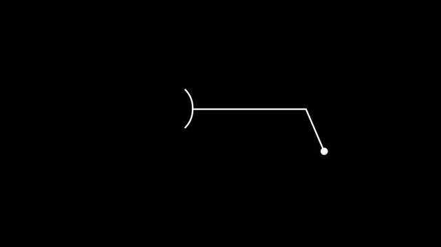 A set of four Hud callout animation on black background, Hud callout lines elements for text title or picture with alpha channel.