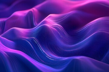 Obraz premium Abstract purple and blue wavy lines background.