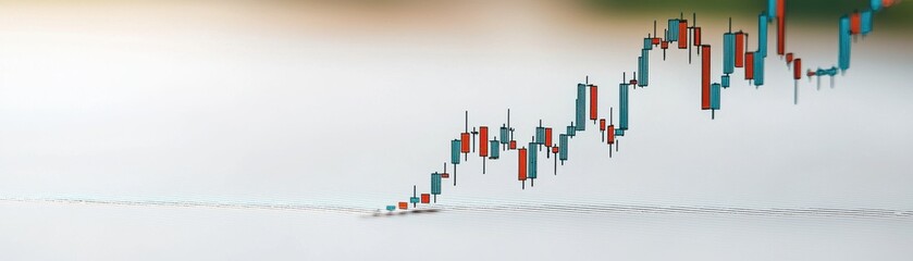 A financial chart displaying a rising trend, indicating market movements and data analysis for trading and investment strategies.