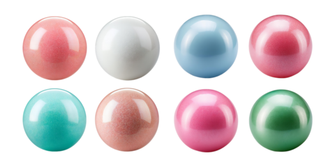 Colorful Glossy Balls in Various Shades for Design and Decoration