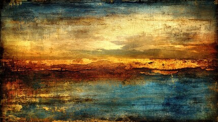 Sky blue and sand abstract vintage texture