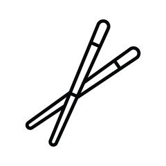 Obraz premium chopsticks icon vector design template simple and clean