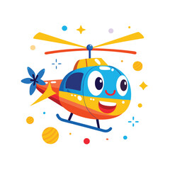 Cartoon transportation vehicle characters vector. Flat design transport vehicles illustration