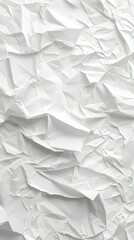 Obraz premium Crumpled White Paper Texture for Background and Design Use