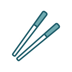 chopsticks icon vector design template simple and clean