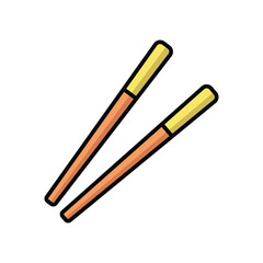 chopsticks icon vector design template simple and clean