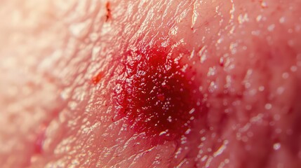 Fototapeta premium Detailed Close-Up of Blood Stain on Skin Surface Showing Texture