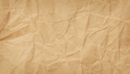 Fototapeta premium Crumpled Brown Paper Texture: A Vintage Background