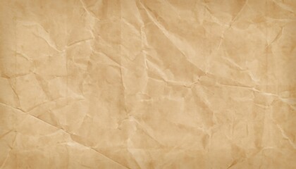 Fototapeta premium Crumpled Paper Texture: A Vintage Brown Background