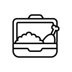 lunchbox icon vector design template simple and clean