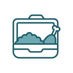 lunchbox icon vector design template simple and clean