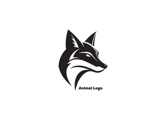 A sleek, modern illustration of a fox head with bold  black, and white tones. The sharp lines and smooth curves emphasize elegance, confidence, and a dynamic, contemporary design
