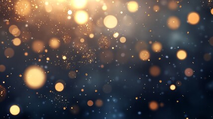 Fototapeta premium Abstract background of flickering gold particles and light flare