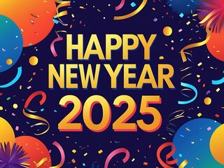 Happy New Year Two Thousand Twenty Five Celebration