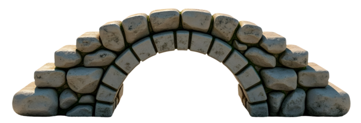 Ancient Stone Archway: A majestic passageway built from weathered stones, evoking a sense of history and timeless beauty., cut out
