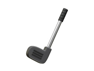  golf ball bat 3d render icon illustration