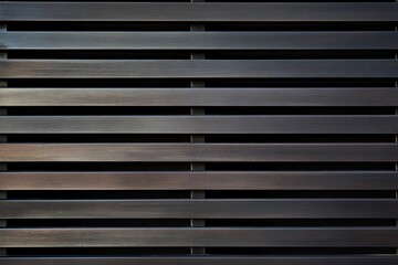Obraz premium Dark brown horizontal slatted panel texture.