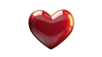 red heart isolated on white background 