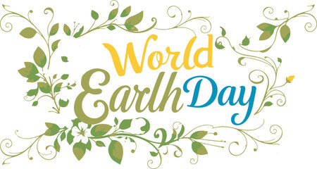  world earth day typography