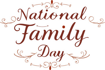 national family day typography