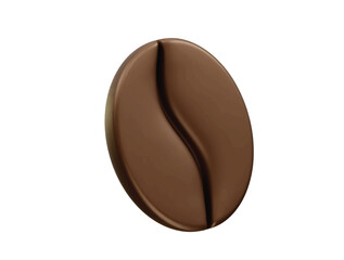 Coffee bean icon illustration 3d render vector element