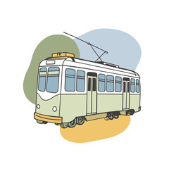 Naklejka premium Cartoon transportation vehicle characters vector. Flat design transport vehicles illustration