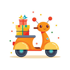 Cartoon transportation vehicle characters vector. Flat design transport vehicles illustration