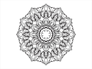 Pencilengraved mandala vector design