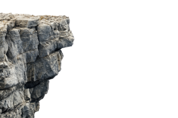 cliff isolated on white or transparent background