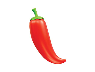 red hot chili pepper icon illustration. chili pepper vector 3d rendering illustration