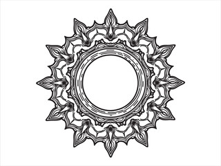 Pencilengraved mandala vector design